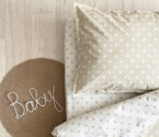 Комплект постільної білизни Горох на бежевому