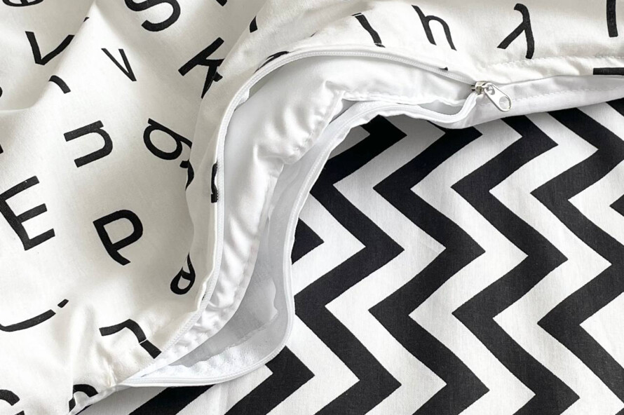 Комплект постельного белья Буквы черные