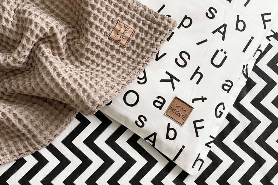 Комплект постельного белья Буквы черные