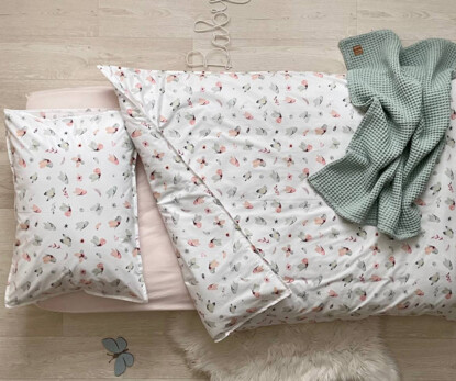 Комплект постельного белья Бабочки розово-мятные