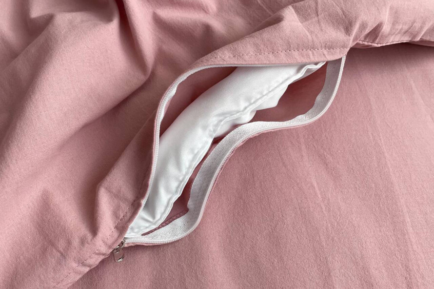 Комплект постельного белья варёный хлопок пудра