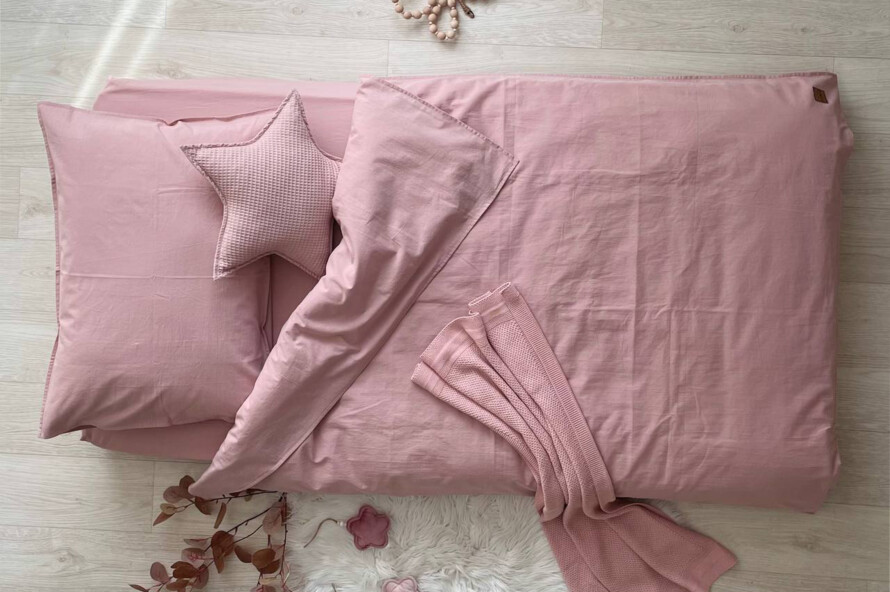 Комплект постельного белья варёный хлопок пудра