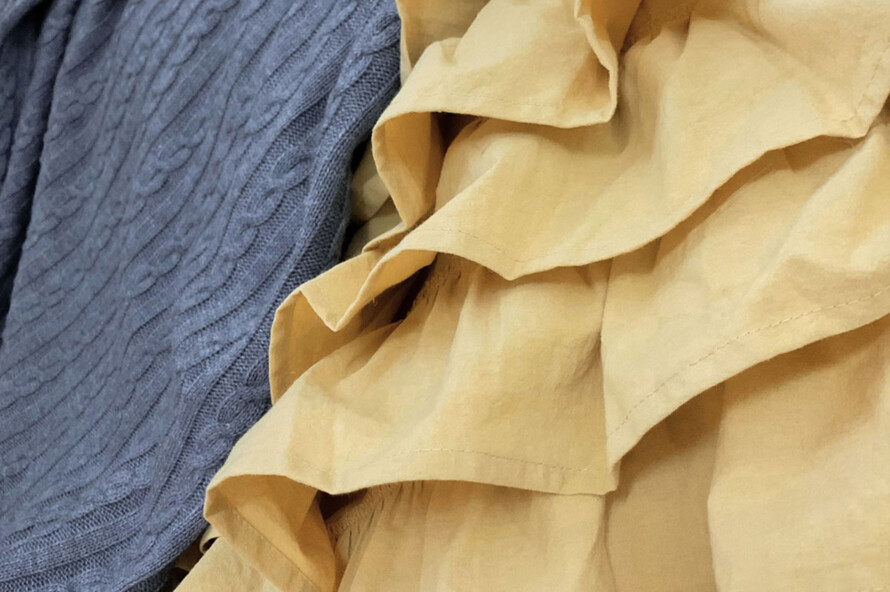 Комплект постільної білизни підлдіток варена бавовона з рюшем гірчиця