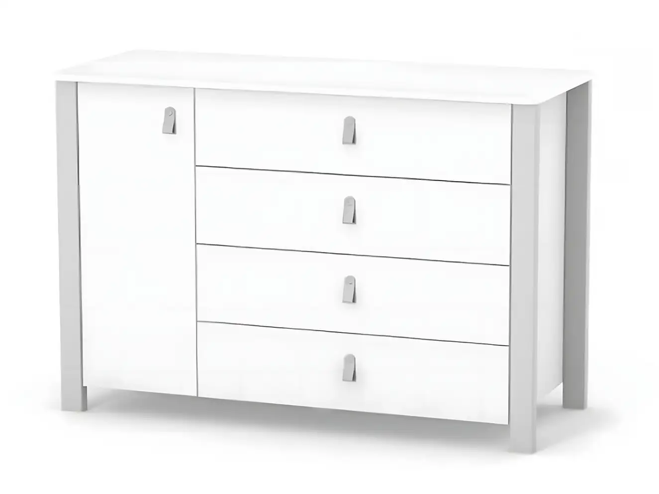 Комод Верес Монако 1200 цвет бело-серый