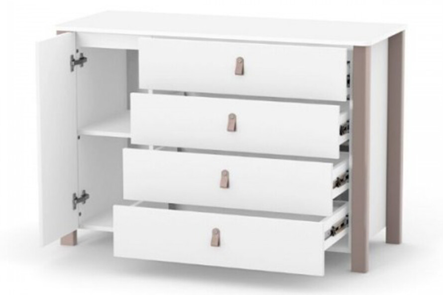 Комод Верес Монако 1200 колір капучино-білий
