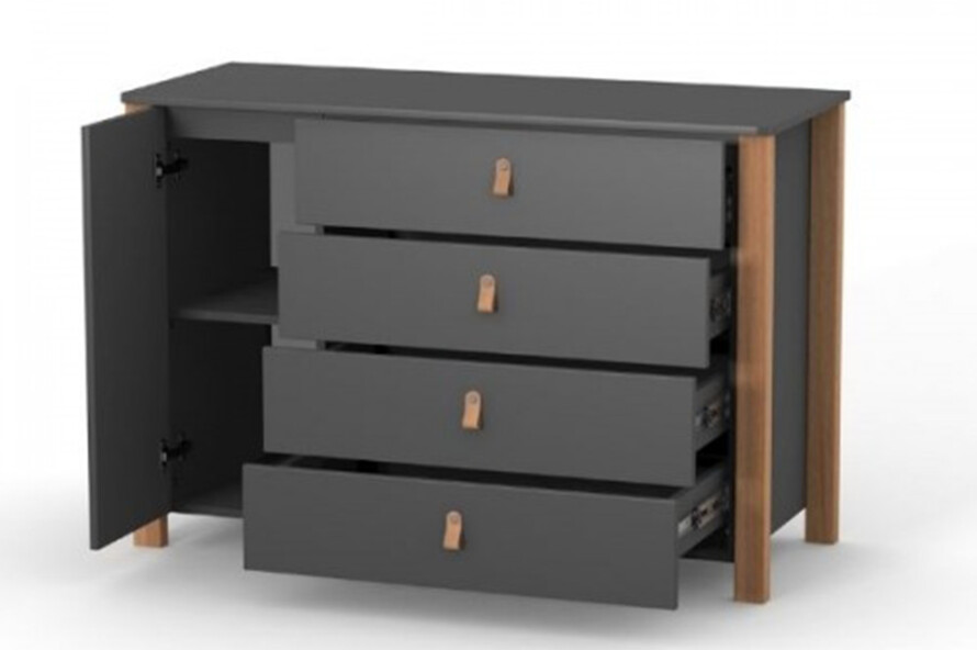 Комод Верес Монако 1200 колір темно-сірий