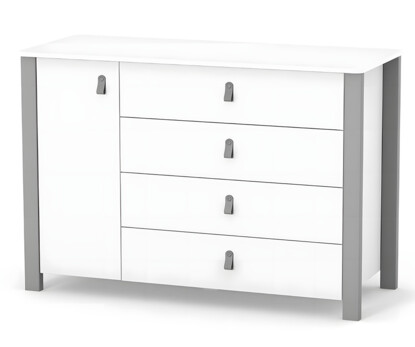 Комод Верес Монако 1200 колір біло-графітовий