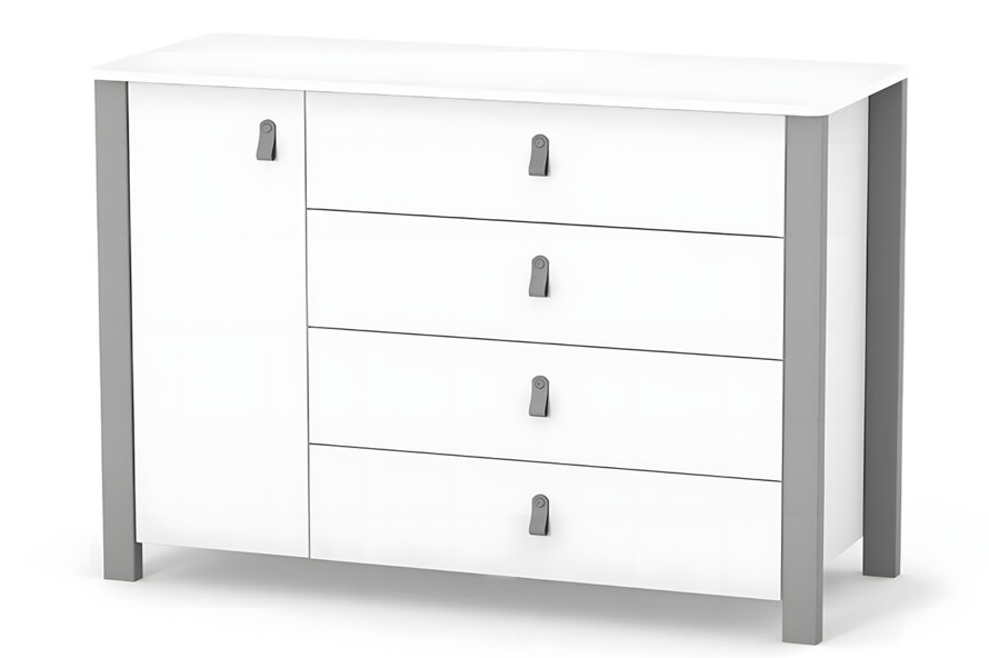 Комод Верес Монако 1200 колір біло-графітовий