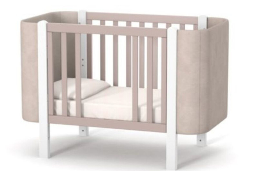 Дитяче ліжечко Верес Монако Велюр колір капучино-білий