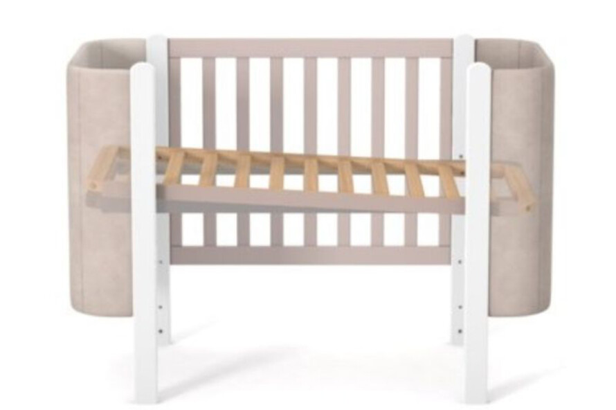 Дитяче ліжечко Верес Монако Велюр колір капучино-білий