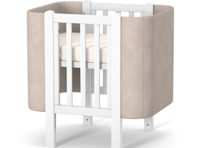 Дитяче ліжечко Верес Монако Велюр колір капучино-білий