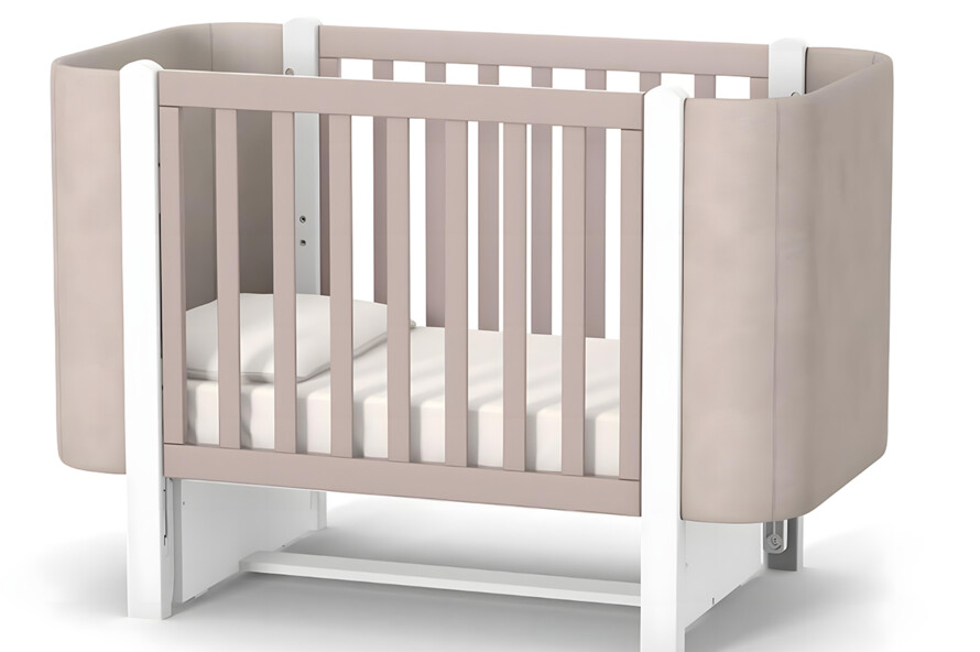 Дитяче ліжечко Верес Монако Велюр колір капучино-білий