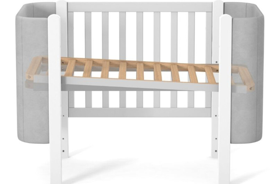 Детская кроватка Верес Монако Велюр цвет бело-серый