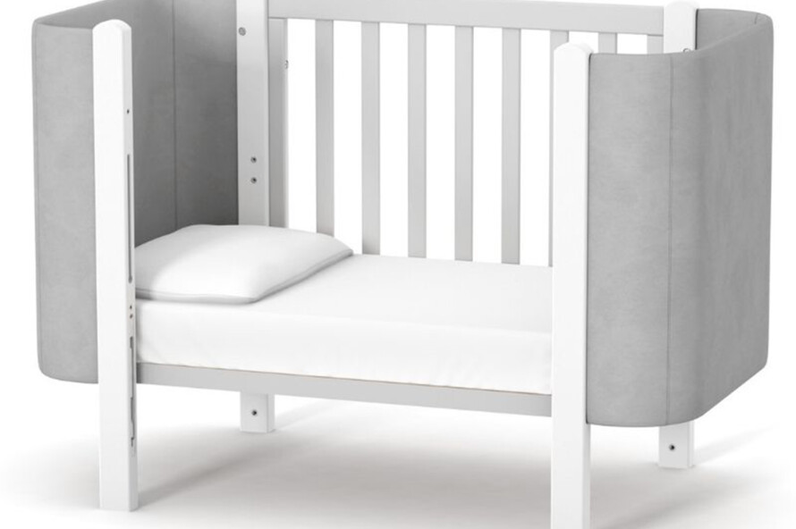 Детская кроватка Верес Монако Велюр цвет бело-серый