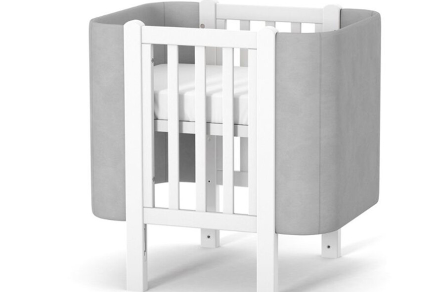 Детская кроватка Верес Монако Велюр цвет бело-серый