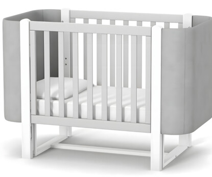 Детская кроватка Верес Монако Велюр цвет бело-серый