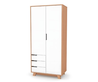 Шафа Верес Манхеттен 850 з шухлядами (біло-буковий)