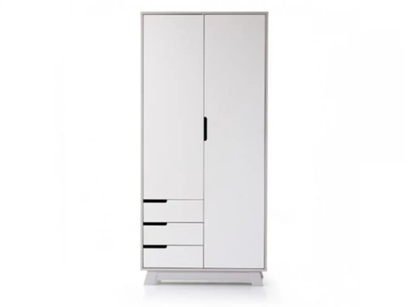 Шафа Верес Манхеттен 850 з шухлядами (біло-сірий)