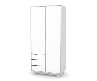 Шафа Верес Манхеттен 850 з шухлядами (біло-сірий)