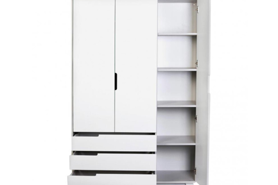 Шкаф Верес Манхэттен 1200 с ящиками (бело-серый)