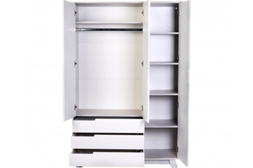 Шкаф Верес Манхэттен 1200 с ящиками (бело-серый)