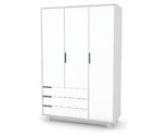 Шкаф Верес Манхэттен 1200 с ящиками (бело-серый)