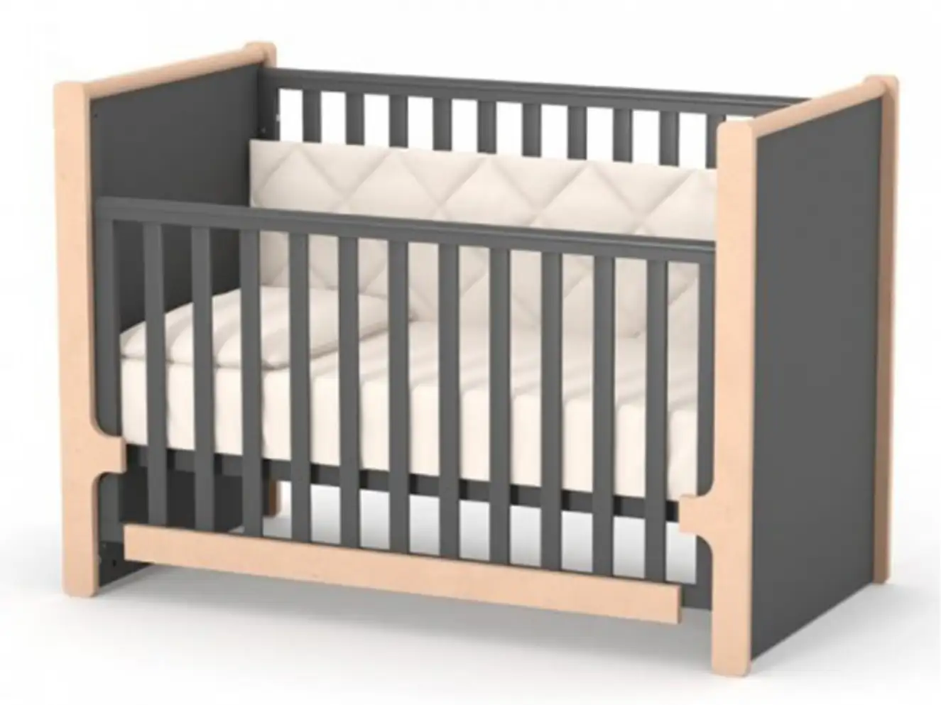 Кроватка Верес Ницца (темно-серый)