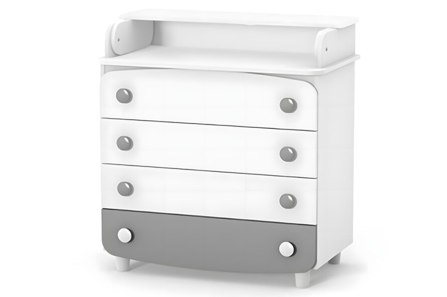 Комод-пеленатор Верес 900 ДСП (біло-сірий)