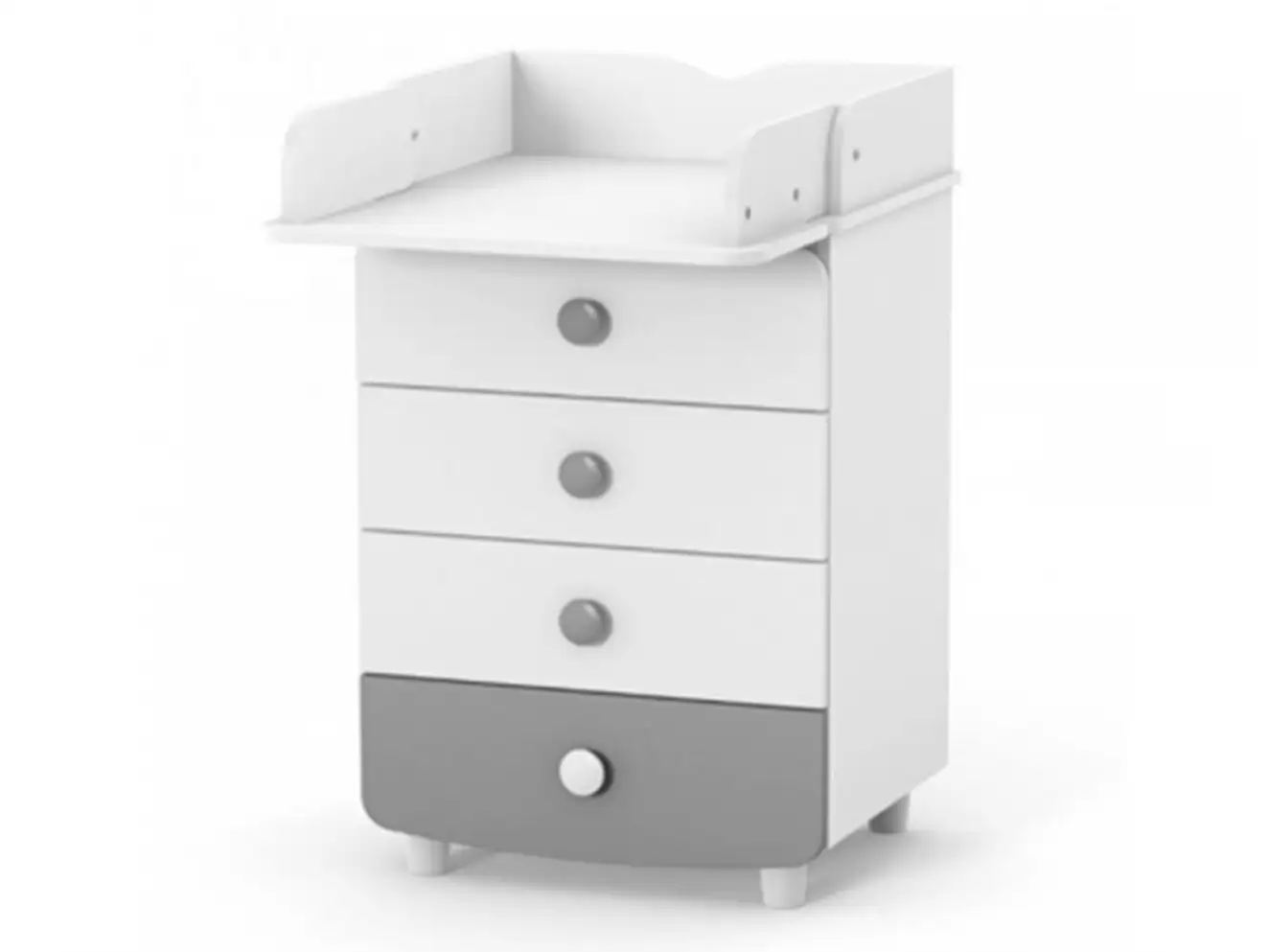 Комод-пеленатор Верес 600 ДСП (біло-сірий)
