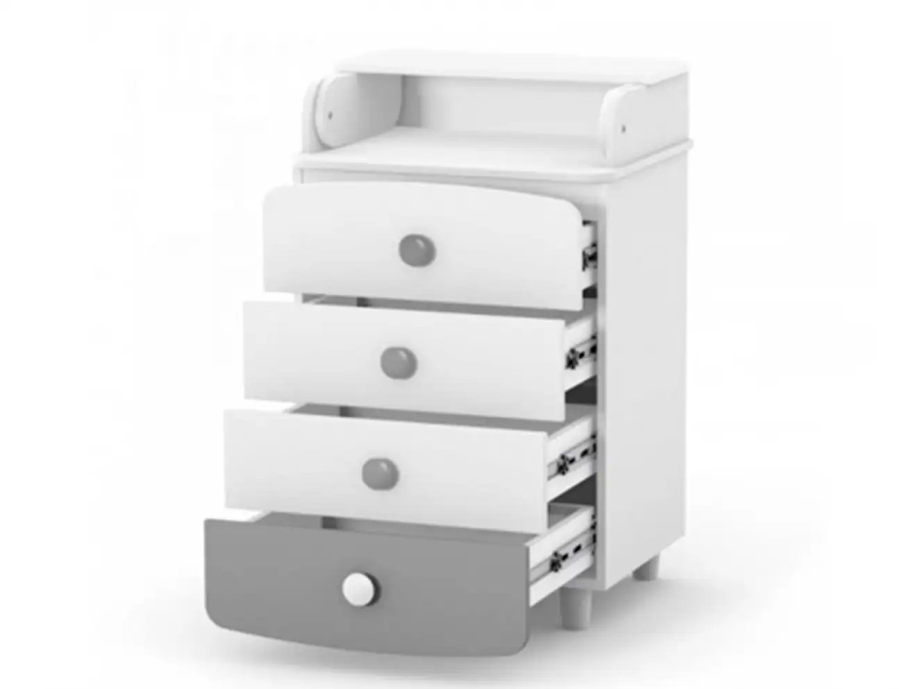 Комод-пеленатор Верес 600 ДСП (біло-сірий)