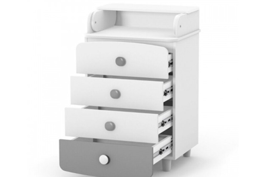 Комод-пеленатор Верес 600 ДСП (біло-сірий)