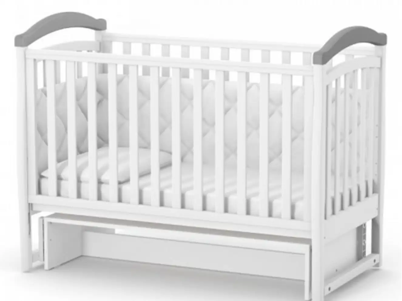 Дитяче ліжечко Верес Лд6 без ящика (біло-графітове) Дитяче ліжечко Верес Лд6 без ящика (біло-графітове)