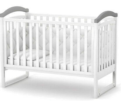 Дитяче ліжечко Верес Лд6 без ящика (біло-графітове)