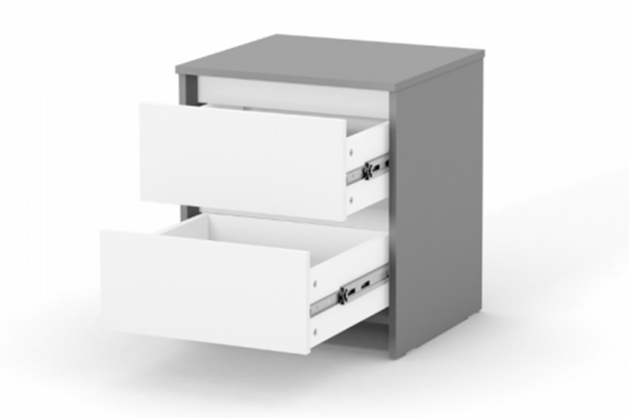 Тумбочка Верес Берн (бело-графитовый)