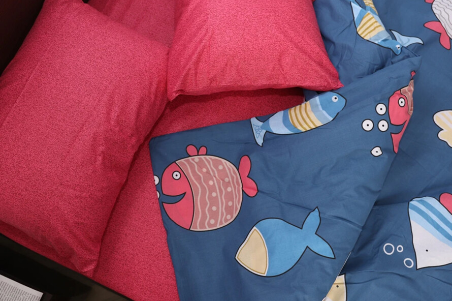 Полуторний набір постільної білизни Рибки 150x220 з Бязі Gold