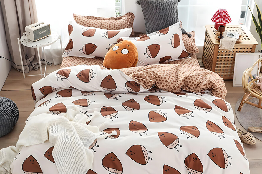 Полуторний набір постільної білизни Daisy 150x220 з Бязі Gold