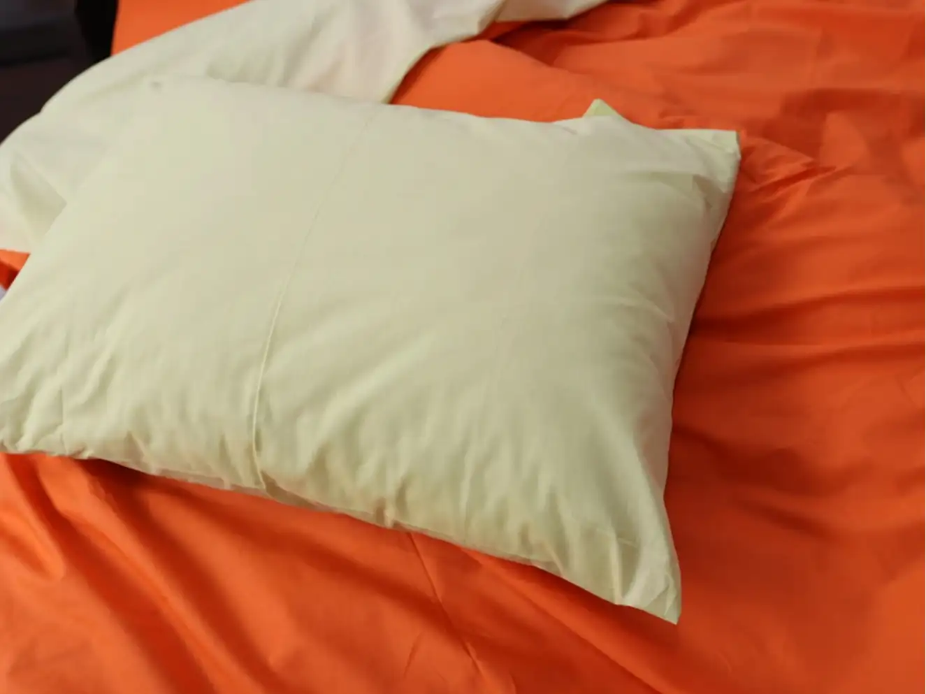 Полуторный набор постельного белья Салатово-Оранжевый 150x220 из Бязи Gold Полуторный набор постельного белья Салатово-Оранжевый 150x220 из Бязи Gold