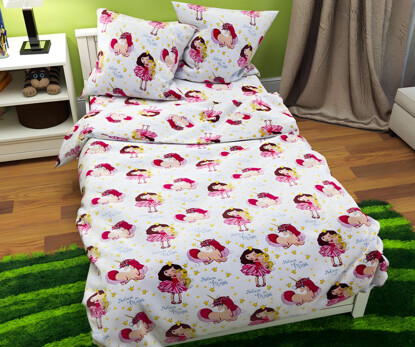 Полуторний набір постільної білизни Принцеса 150x220 з Бязі Gold