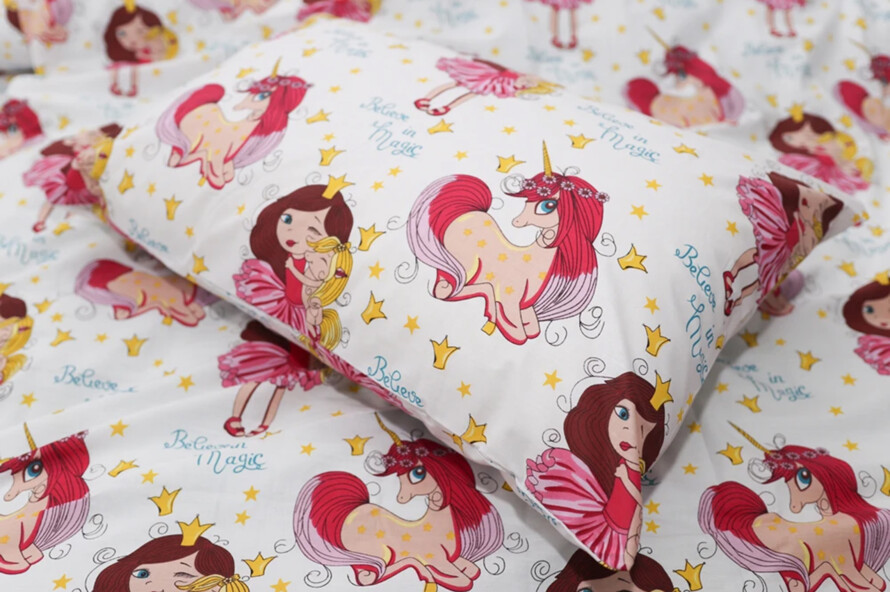 Полуторний набір постільної білизни Принцеса 150x220 з Бязі Gold