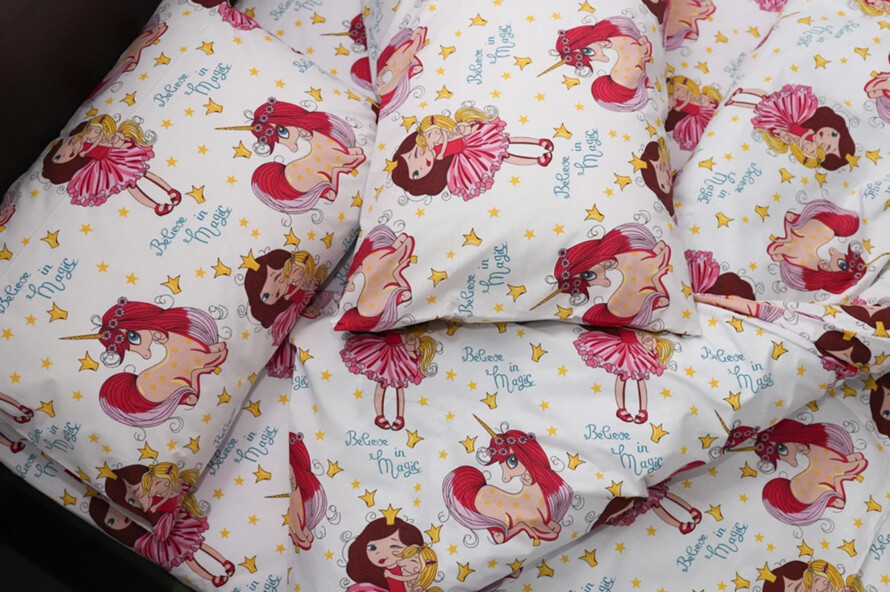 Полуторний набір постільної білизни Принцеса 150x220 з Бязі Gold