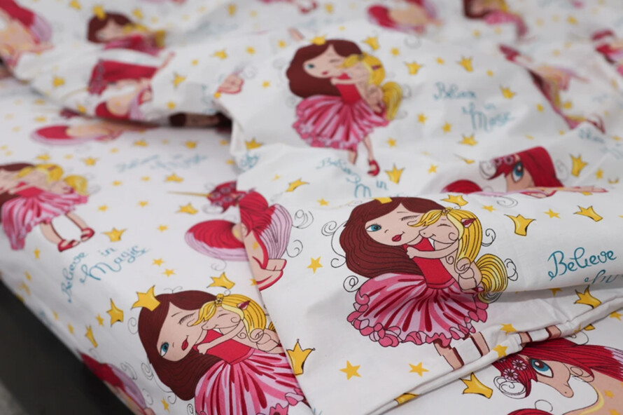 Полуторний набір постільної білизни Принцеса 150x220 з Бязі Gold