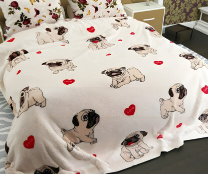 Полуторний флісовий плед