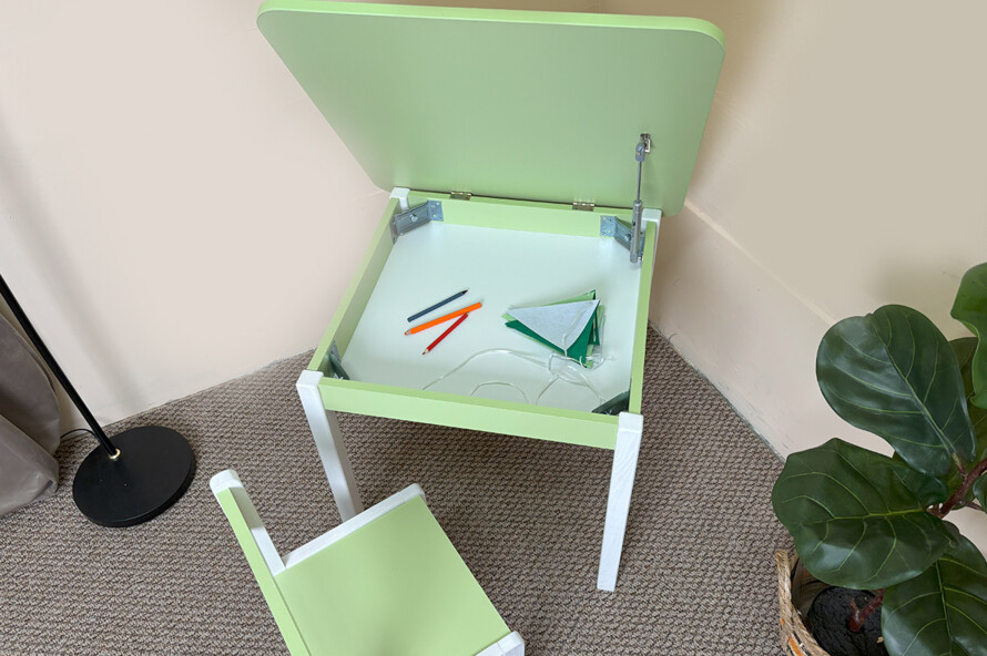 Комплект детский столик и стульчик (зеленый)