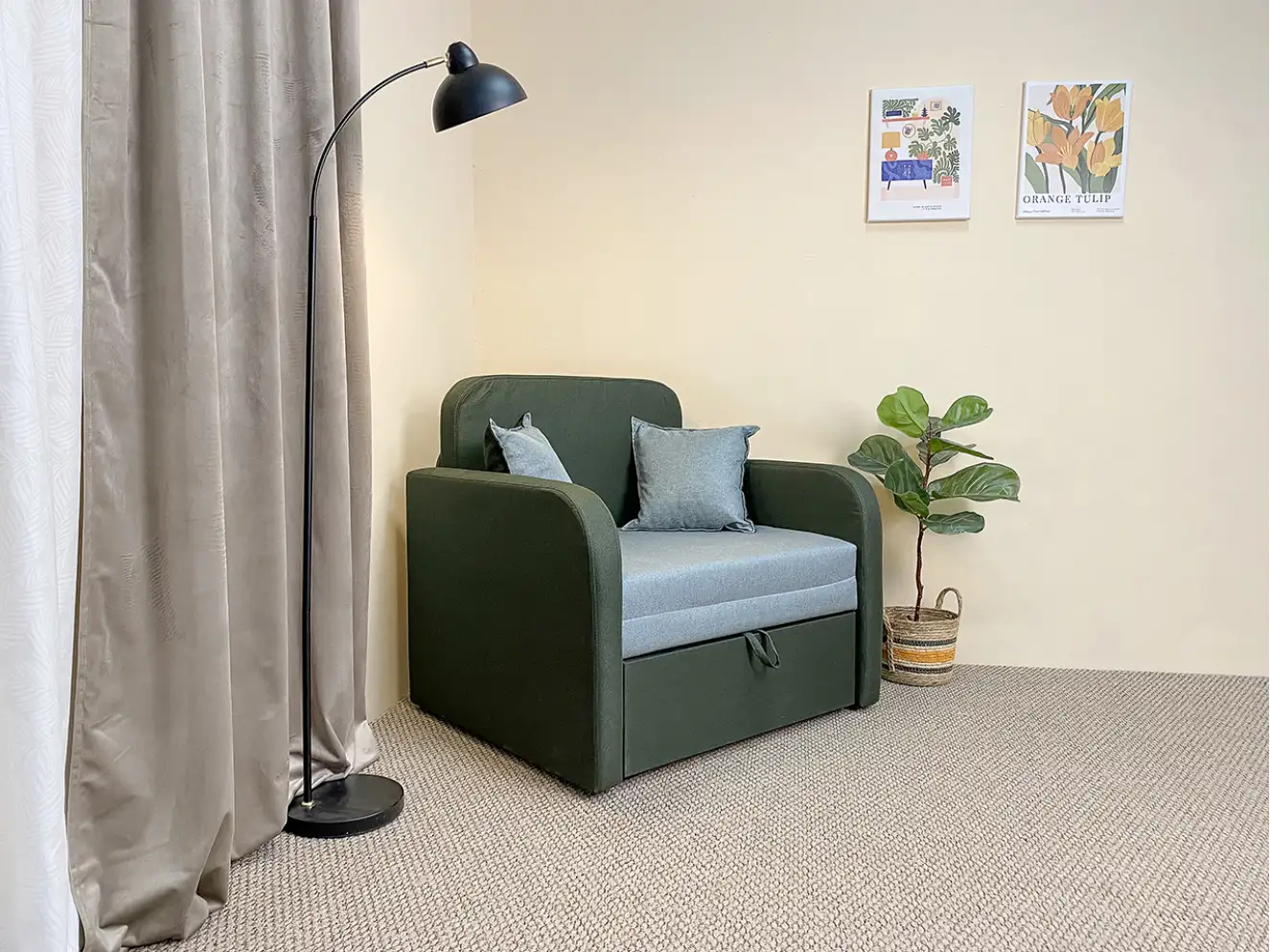 Крісло дитяче розкладне Карлсон (зелений)