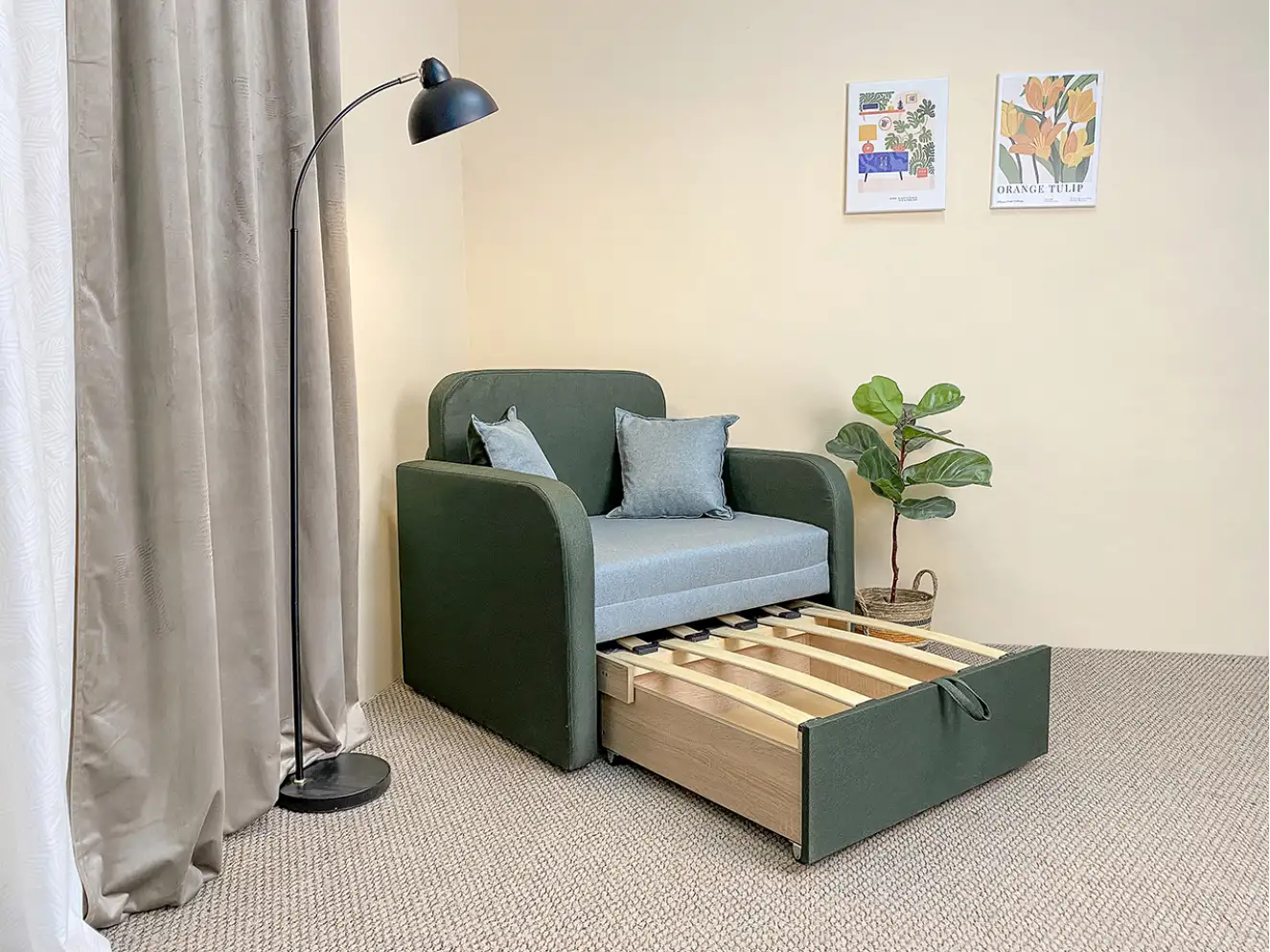 Крісло дитяче розкладне Карлсон (зелений)