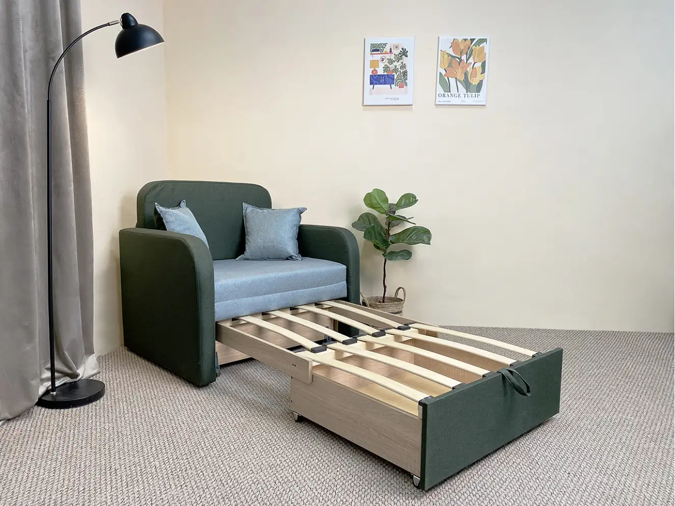 Крісло дитяче розкладне Карлсон (зелений)