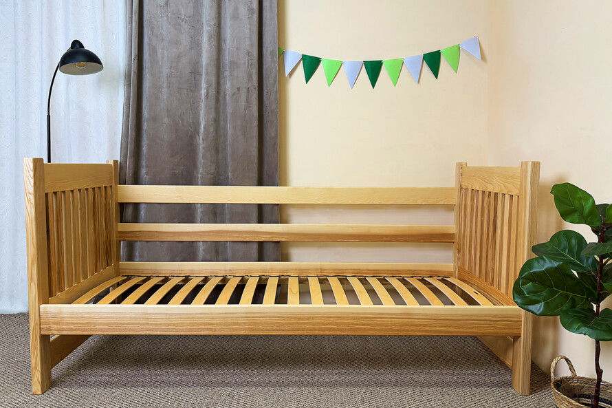 Дитяче ліжко з дерева Даніель (ясен) Натуральний