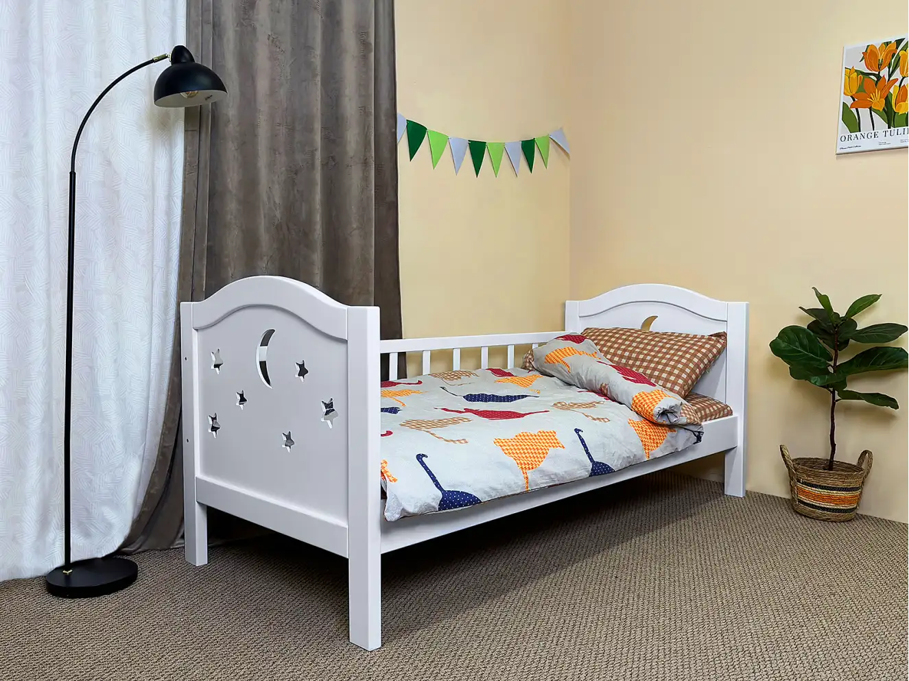 Дитяче ліжко з бортиком Тоскана Колір Білий