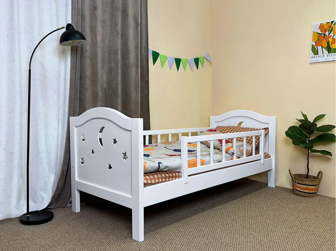 Дитяче ліжко з бортиком Тоскана Колір Білий