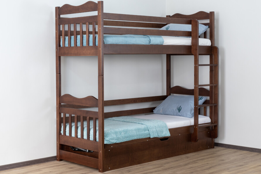 Детская двухъярусная кровать трансформер Маугли (бук) 